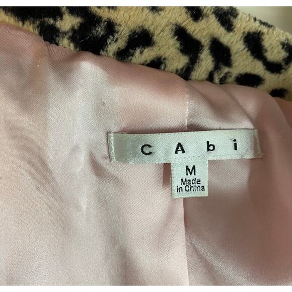 Cabi Lola Retro Cropped Faux Fur Leopard Animal Print Swing Coat Jacket 179 M - Picture 10 of 12